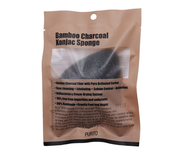 PURITO Bamboo Charcoal Konjac Sponge 7g